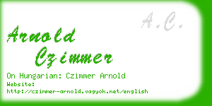 arnold czimmer business card